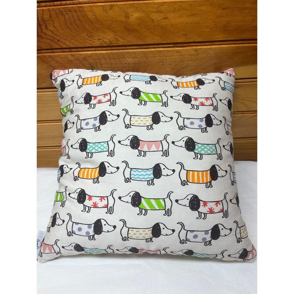 William & Flo dachshund pillow